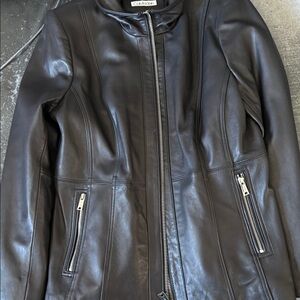 Calvin Klein Women's Black Leather Jacket